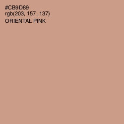 #CB9D89 - Oriental Pink Color Image